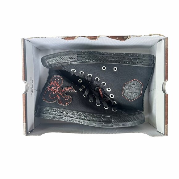 ⭐Converse x Dungeons & Dragons Chuck Taylor All Star Black Womens Sz 8.5 A09886C - Picture 7 of 12